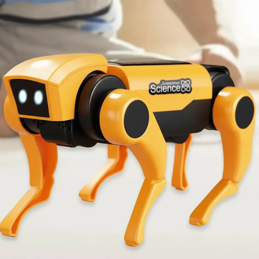 Perro Robot De Juguete Electrónico Solar Mecánico Infantil - Imagen 3