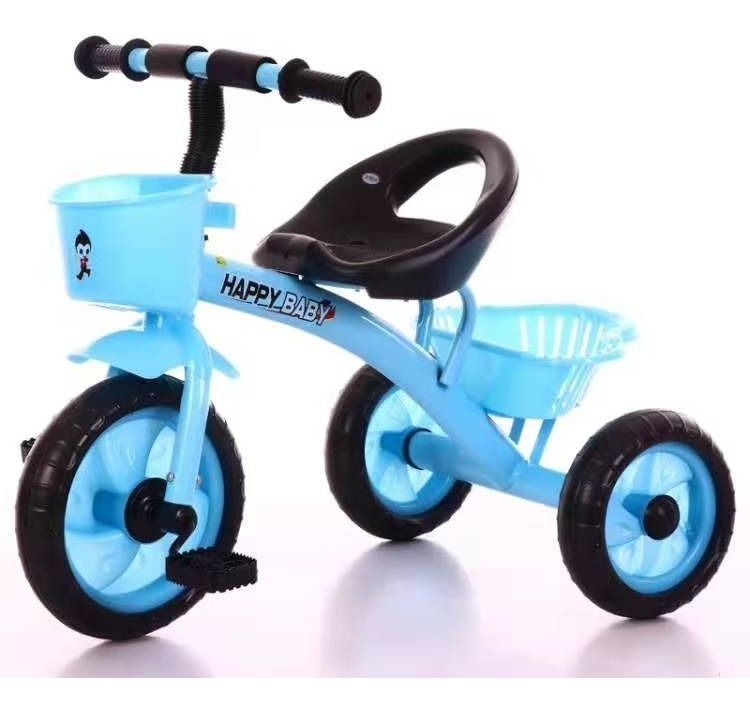 Triciclo Infantil De Metal A Pedal Con Canasto - Imagen 3