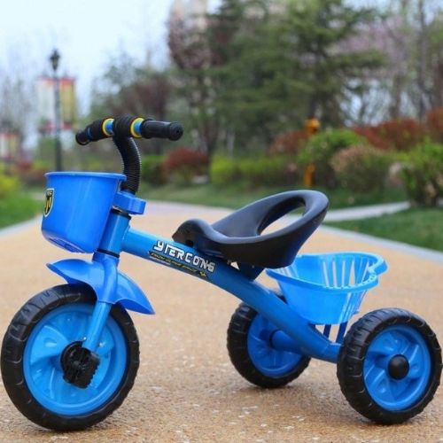 Triciclo Infantil De Metal A Pedal Con Canasto
