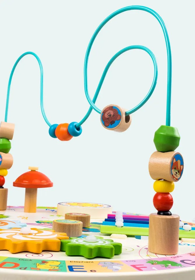 Mesa De Juegos Bebe Multifunción Madera Educativa Didáctica - Imagen 2