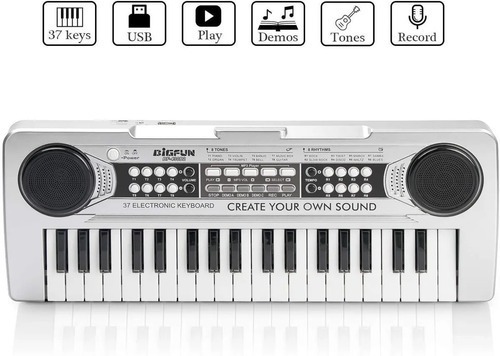 Piano Teclado Con Micrófono 37 Teclas Órgano Música Niños - Imagen 2