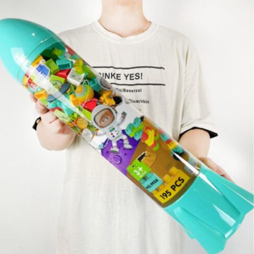 Juego De Bloques De Encastre Didactico Tubo Cohete