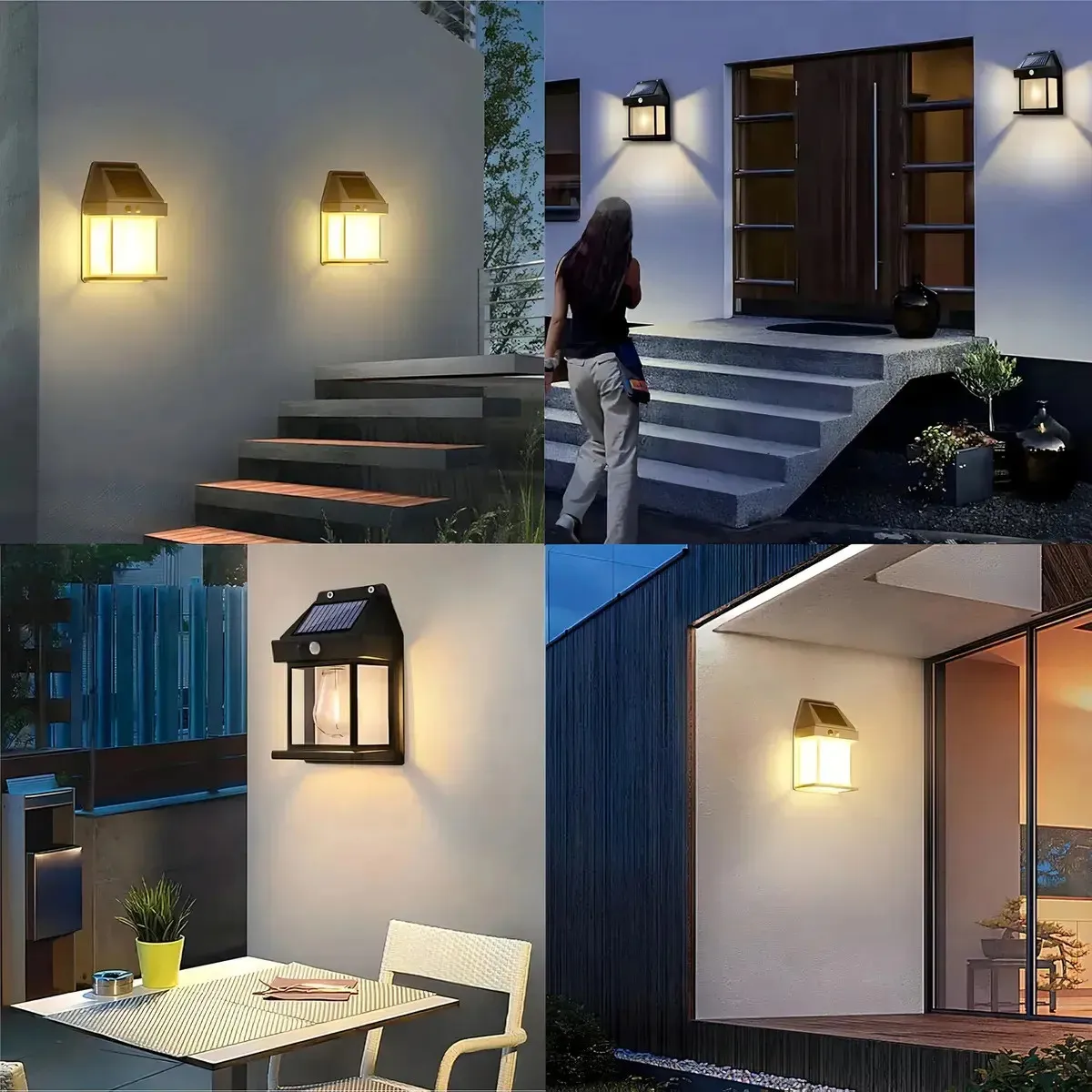 Farol Solar Retro Exterior con Sensor de Mov Y Fotocélula - Imagen 3