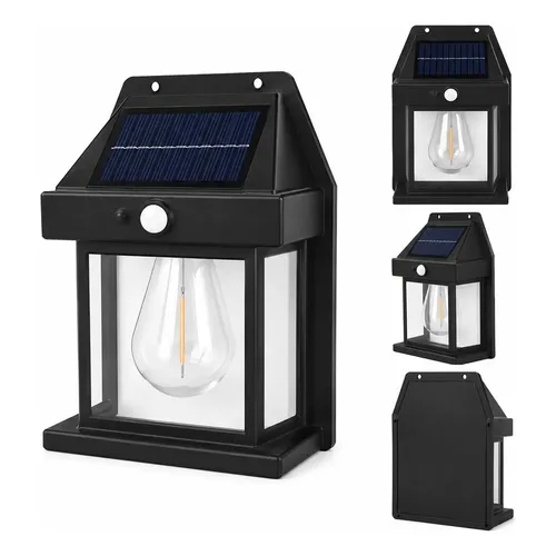 Farol Solar Retro Exterior con Sensor de Mov Y Fotocélula - Imagen 2
