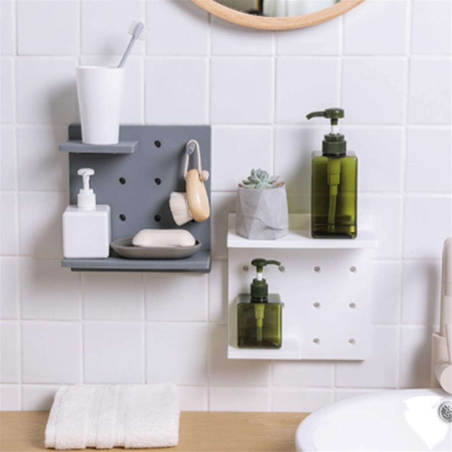 Panel Perforado Estante De Almacenamiento Decoración - Imagen 2