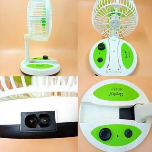 Ventilador Lámpara Portátil 2 En 1 Recargable A 220v