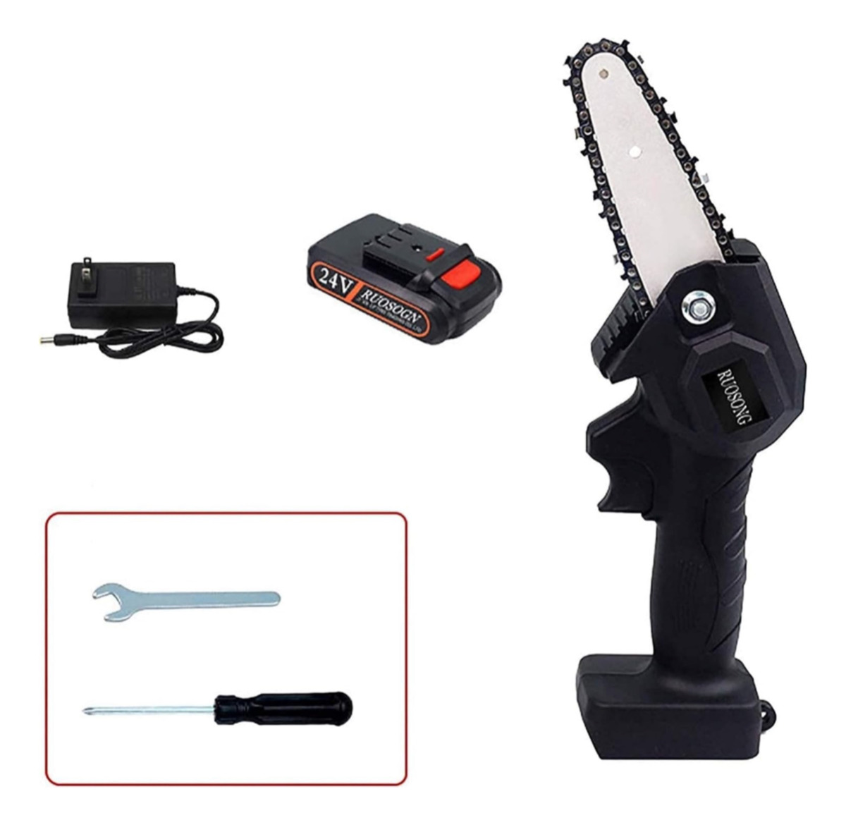 Mini Motosierra Recortadora Eléctrica Inalámbrica De 24v - Imagen 3