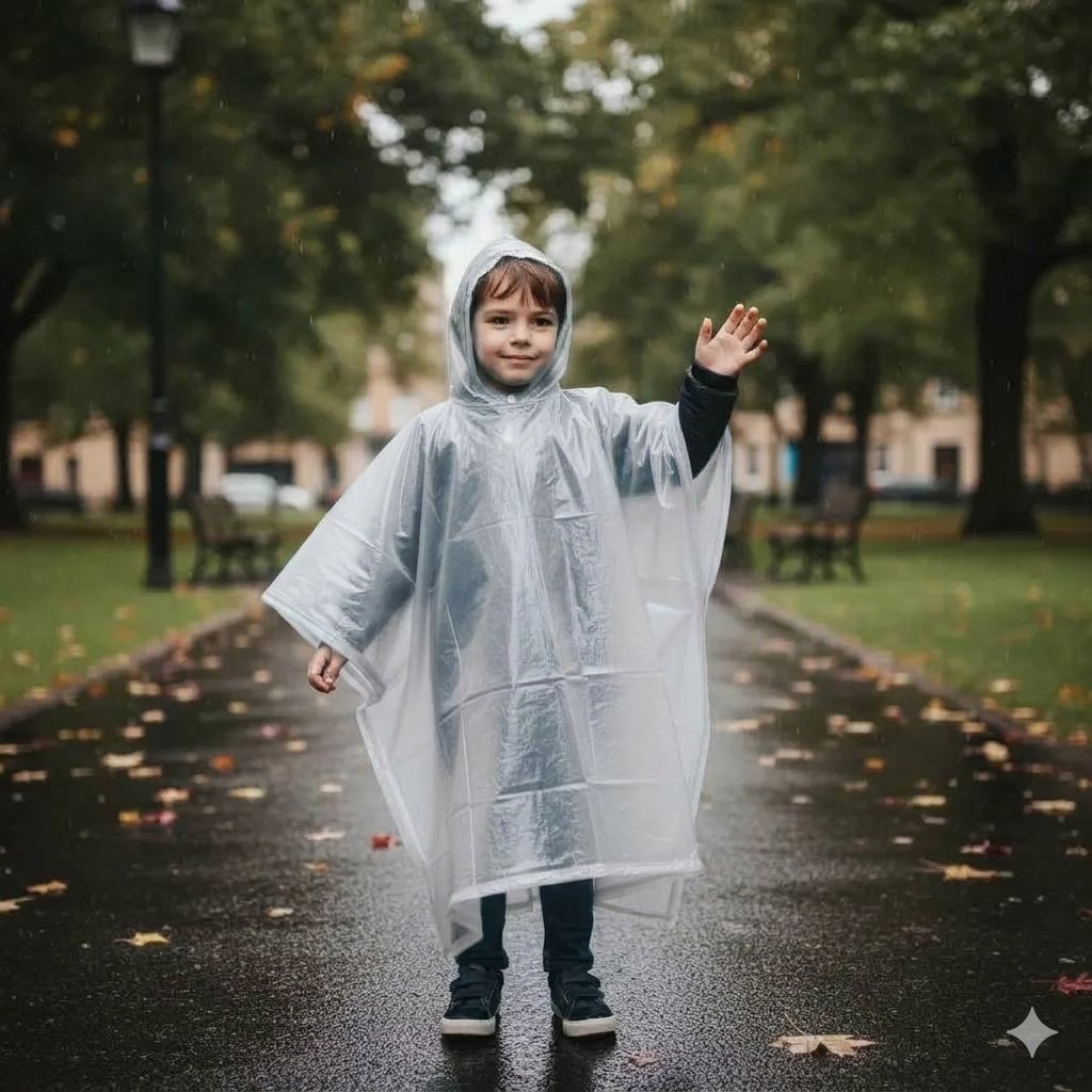 Poncho de lluvia para niños