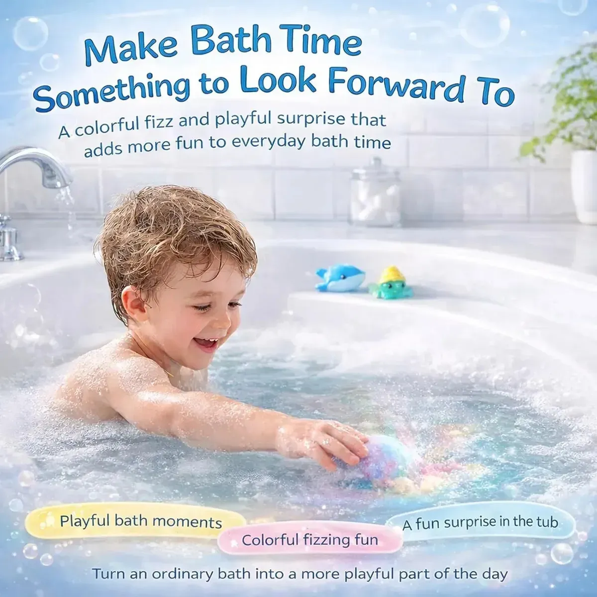 Kit De 12 Bombas De Espuma Sorpresa De Baño Para Niños - Imagen 3
