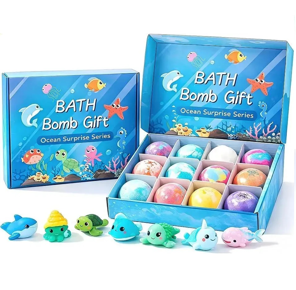 Kit De 12 Bombas De Espuma Sorpresa De Baño Para Niños