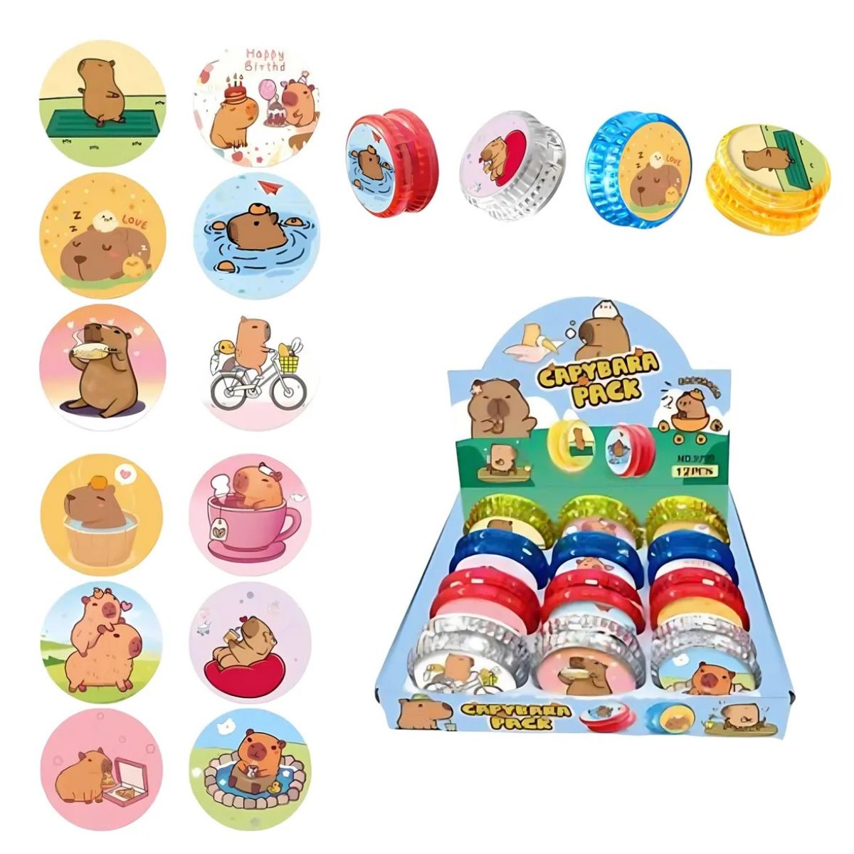 Yo-yo Con Luces Diseño Capibara,4 Colores Con Cuerda - Imagen 6