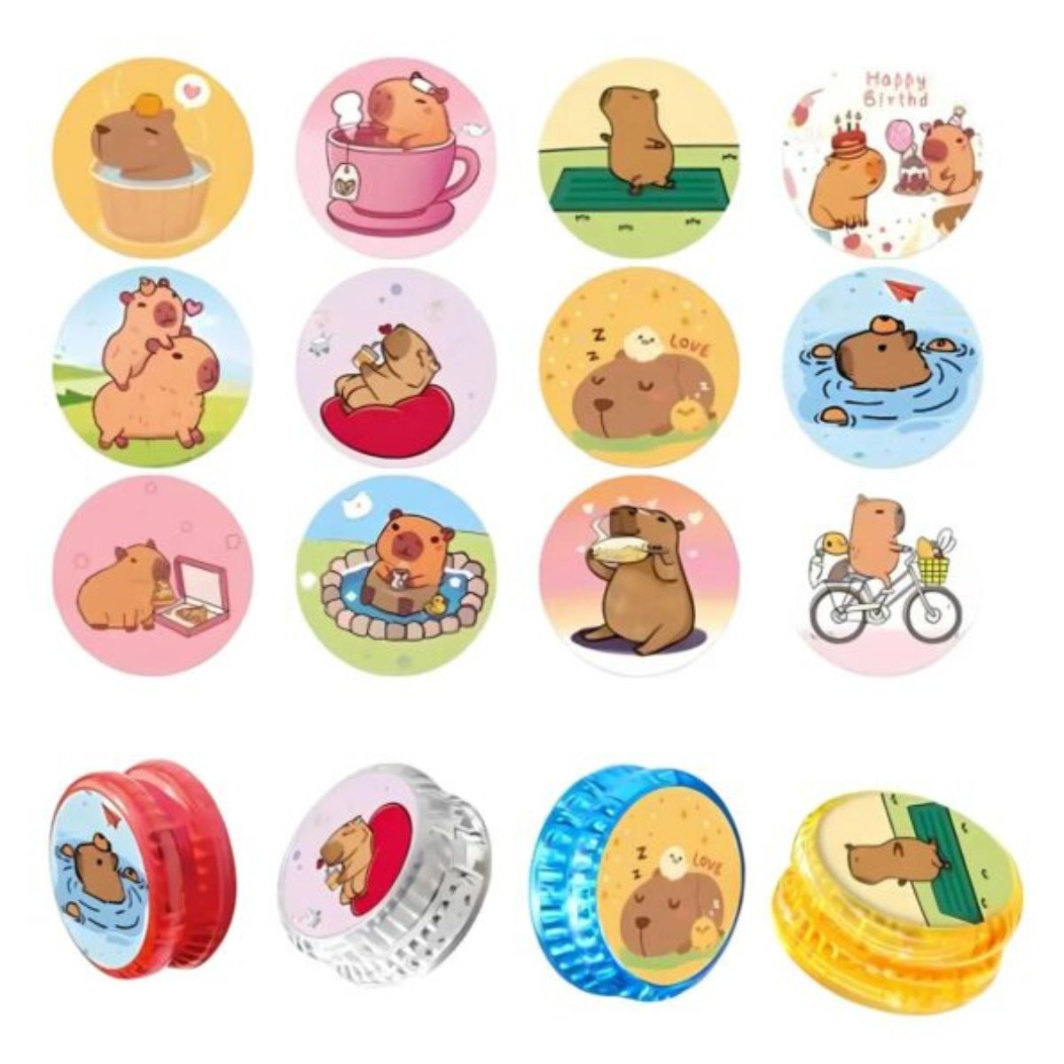 Yo-yo Con Luces Diseño Capibara,4 Colores Con Cuerda - Imagen 5