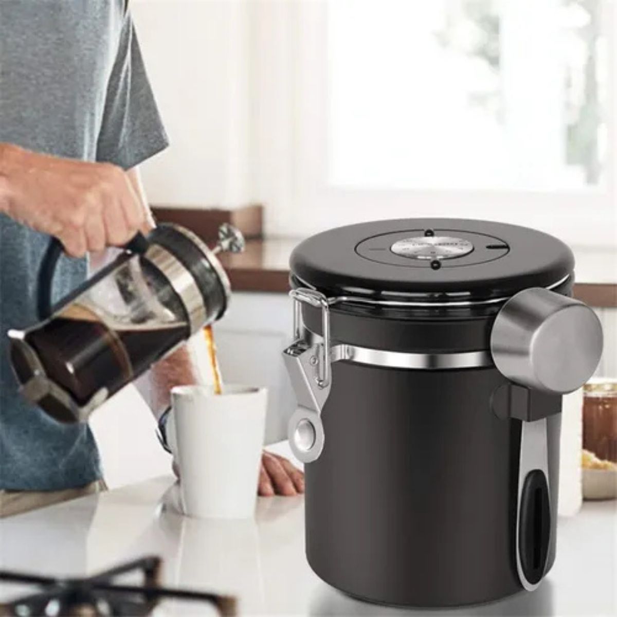 Contenedor Frasco Hermético De Café Sellado Al Vacío - Imagen 7