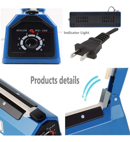 Selladora de bolsa Genérica Selladora 30 CMS color azul - Imagen 4