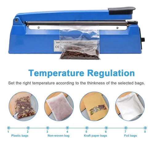 Selladora de bolsa Genérica Selladora 30 CMS color azul - Imagen 5