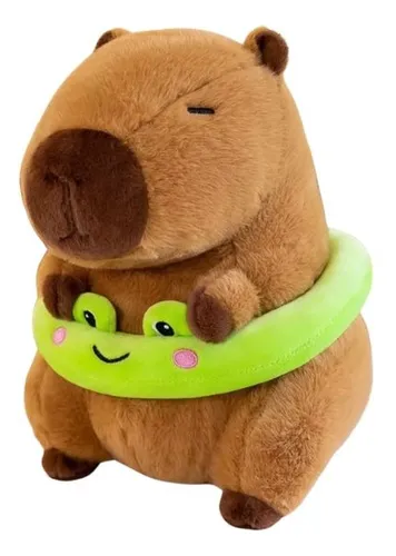 Peluche Capibara Con Flotador 23 Cm Carpincho. Marrón - Imagen 3