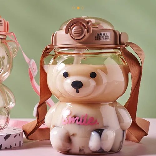 Botella Infantil Antiderrame + Sorbito Diseño Oso - Imagen 11