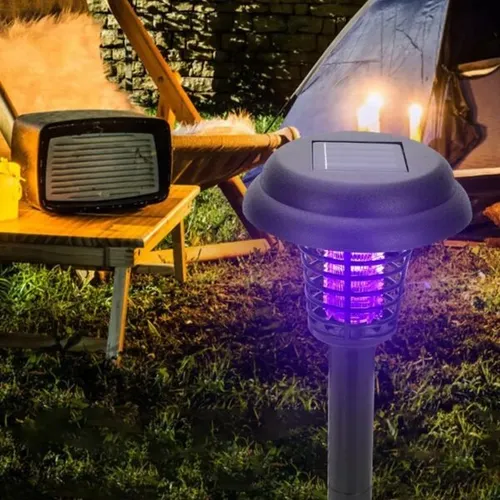 Lámpara Led Solar Estaca Exterior Original Mata Mosquito - Imagen 8