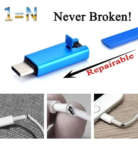 Cable Reforzado Tipo C 1.5m Reparable Carga Rápida Android - Imagen 6