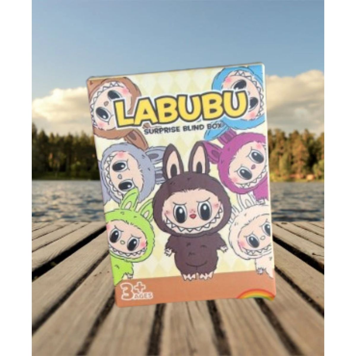 Figura Labubu Colgante + 3 Cartas Sorpresa Llavero