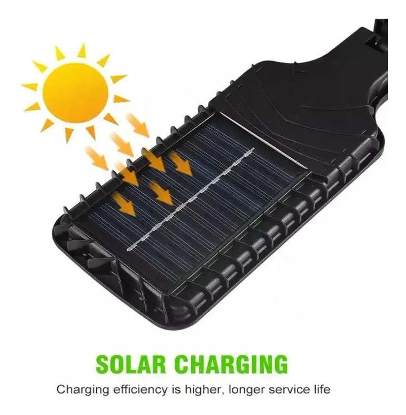 Foco Luz 9 Focos Solar Led Exterior Con Sensor Negro - Imagen 6