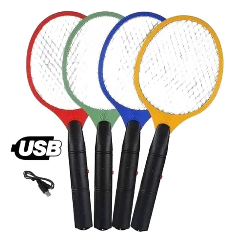Raqueta Mata Mosquito Eléctrica Recargable Usb -bicho Moscas