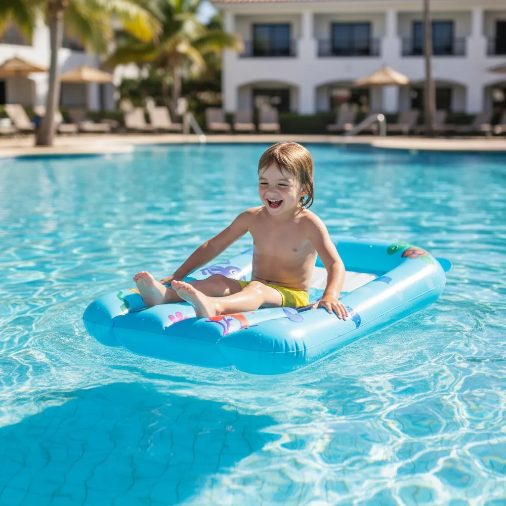 Colchoneta Infantil De Mundo Marino Para Piscina Verano