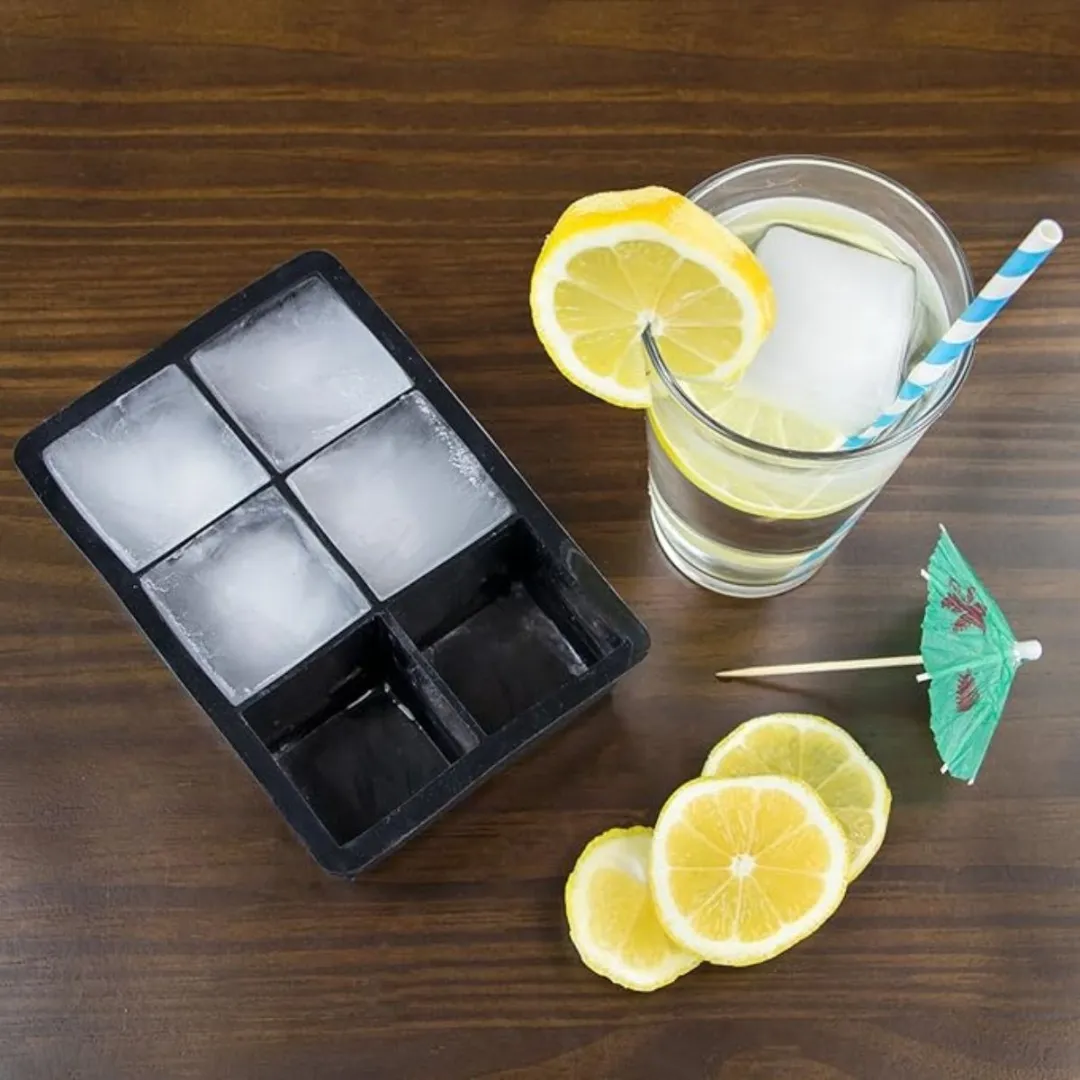 Cubetera Hielera de silicona 6 cubos grandes