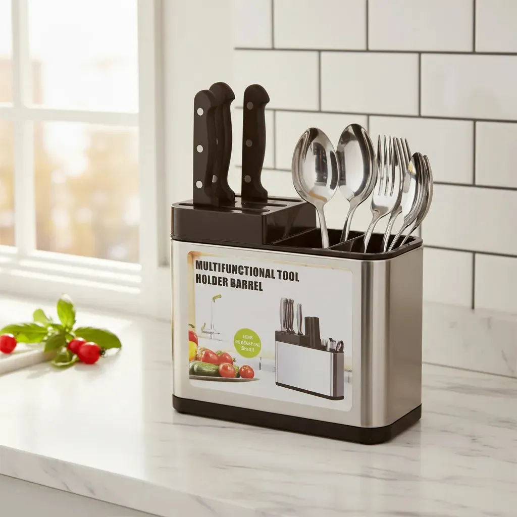 Escurridor Organizador De Cubiertos de Acero Inox