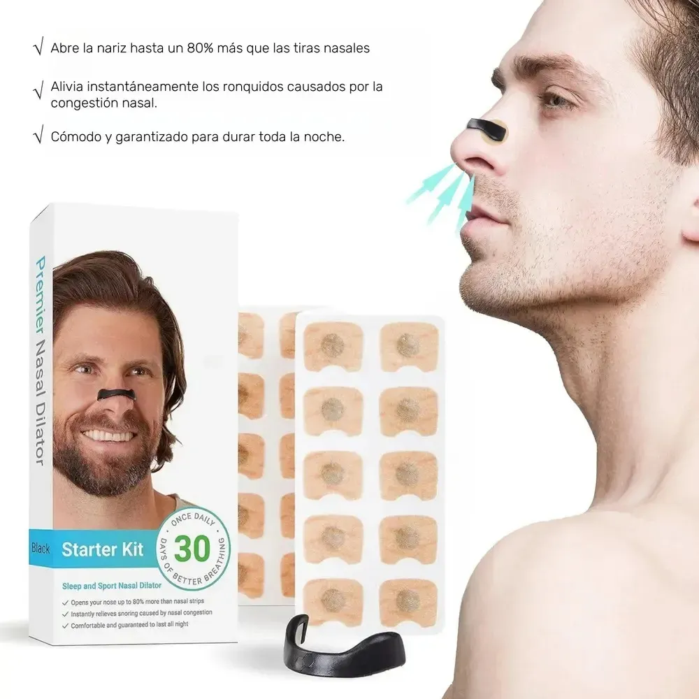 Kit Dilatador Respiratorio Para Nariz Anti Ronquido 30 Pares - 60 Parches - Imagen 3