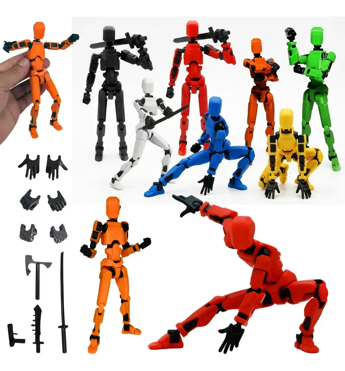 Figura Articulada Dummy 13, 8 Pcs para armar