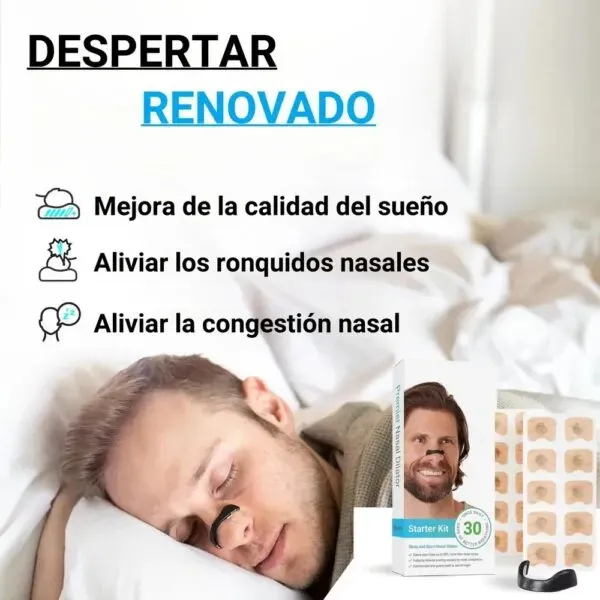 Kit Dilatador Respiratorio Para Nariz Anti Ronquido 30 Pares - 60 Parches - Imagen 4