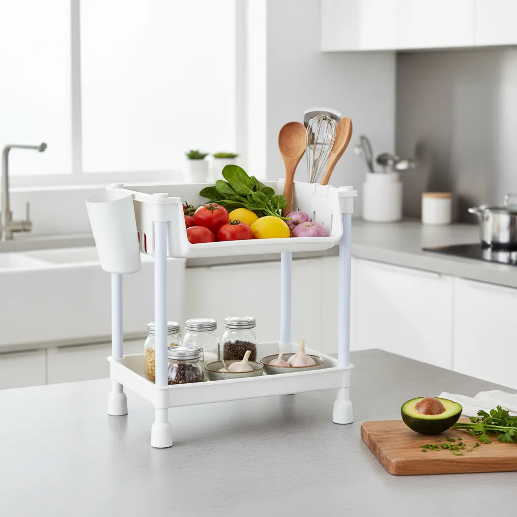 Organizador 2 Niveles  Estante Plástico Cocina o baño