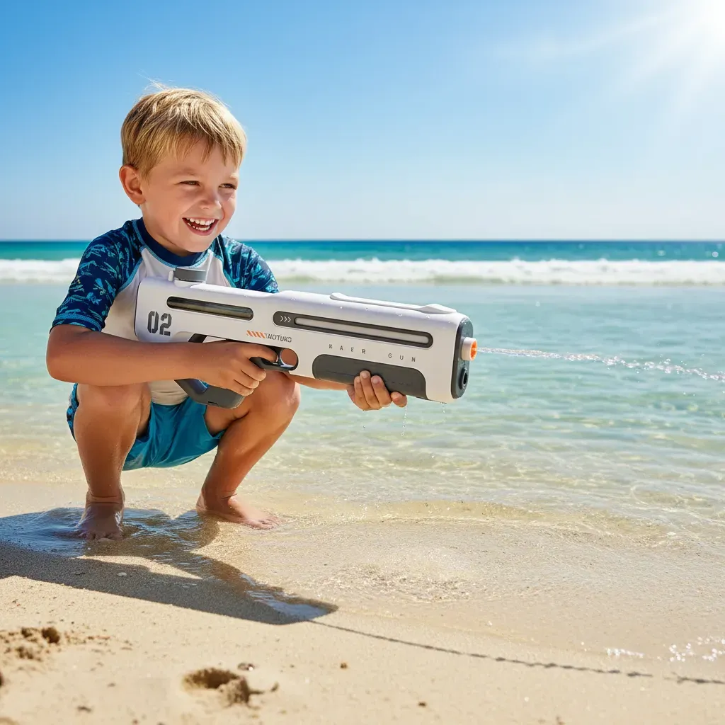Pistola De Agua Eléctrico Recargable Con Ráfaga Automática - Imagen 5