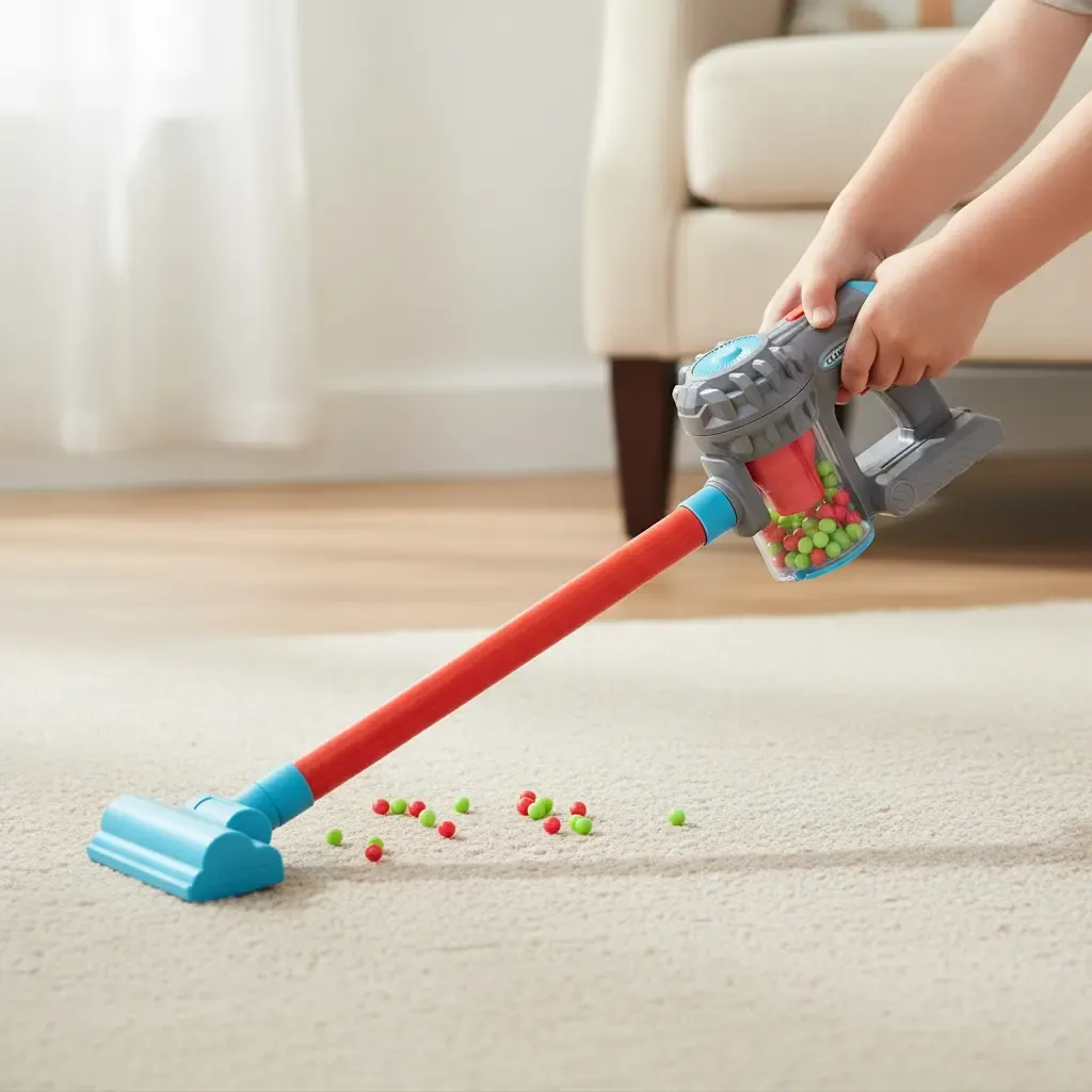 Aspiradora Infantil De Juguete A Pilas Para Niños Accesorios