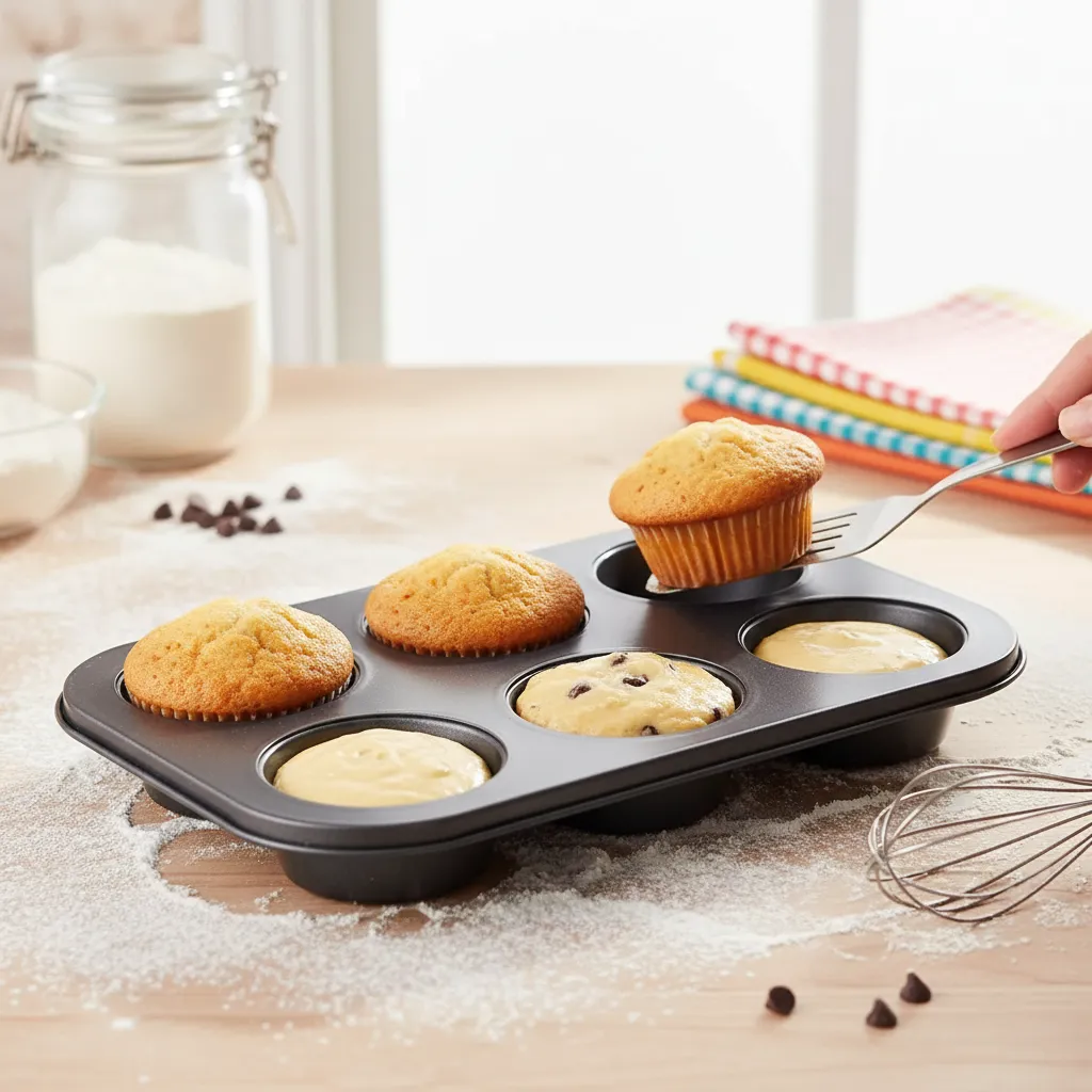Molde Teflon Antiadherente Para 6 Muffins
