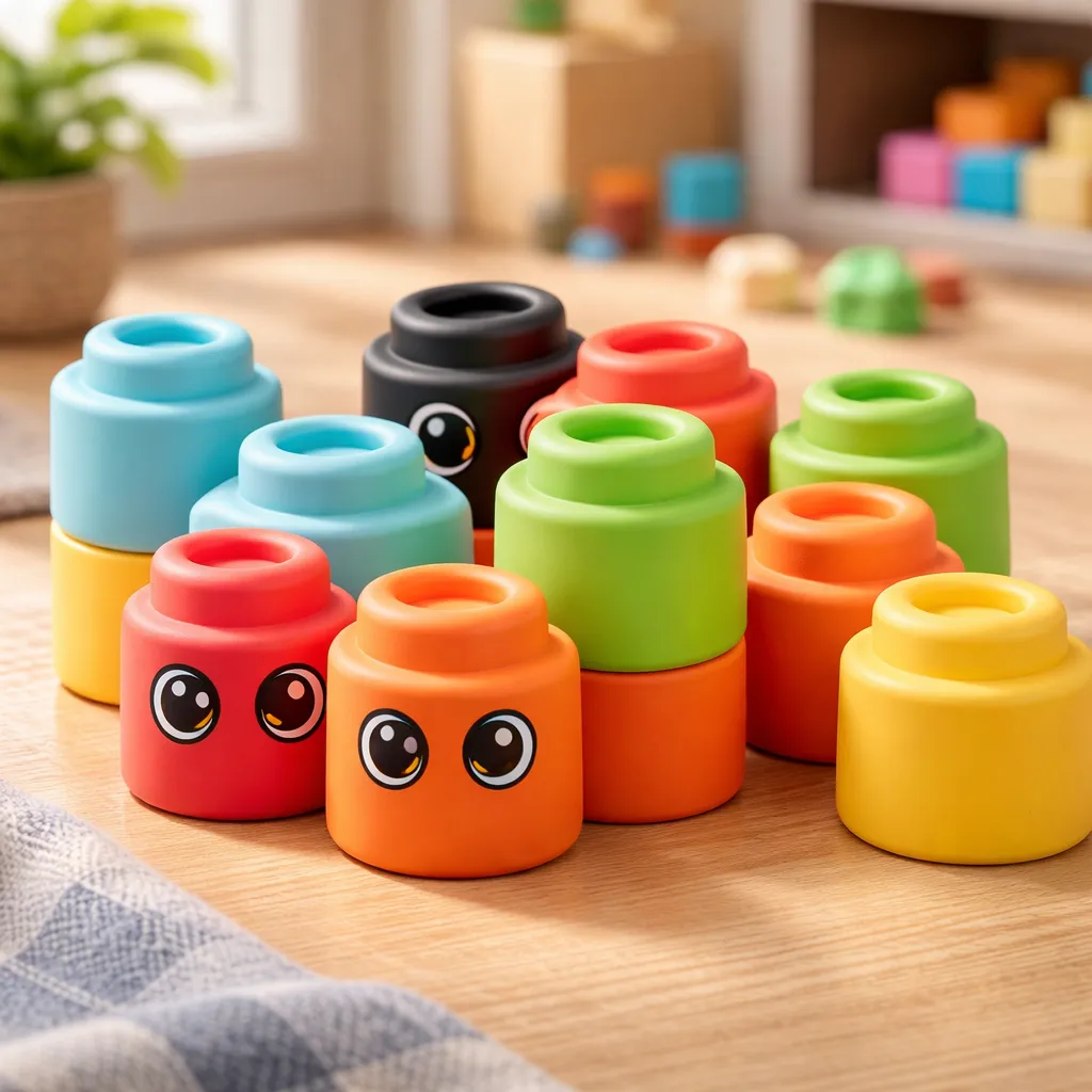 Juego De Bloques De Goma Didáctico 13pcs - Imagen 2