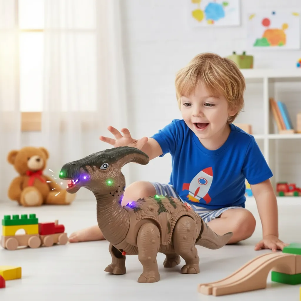 Dinosaurio Infantil De Niños Animal Luz Y Sonido
