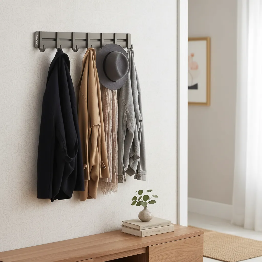 Colgante De Pared Metálico con 6 Ganchos