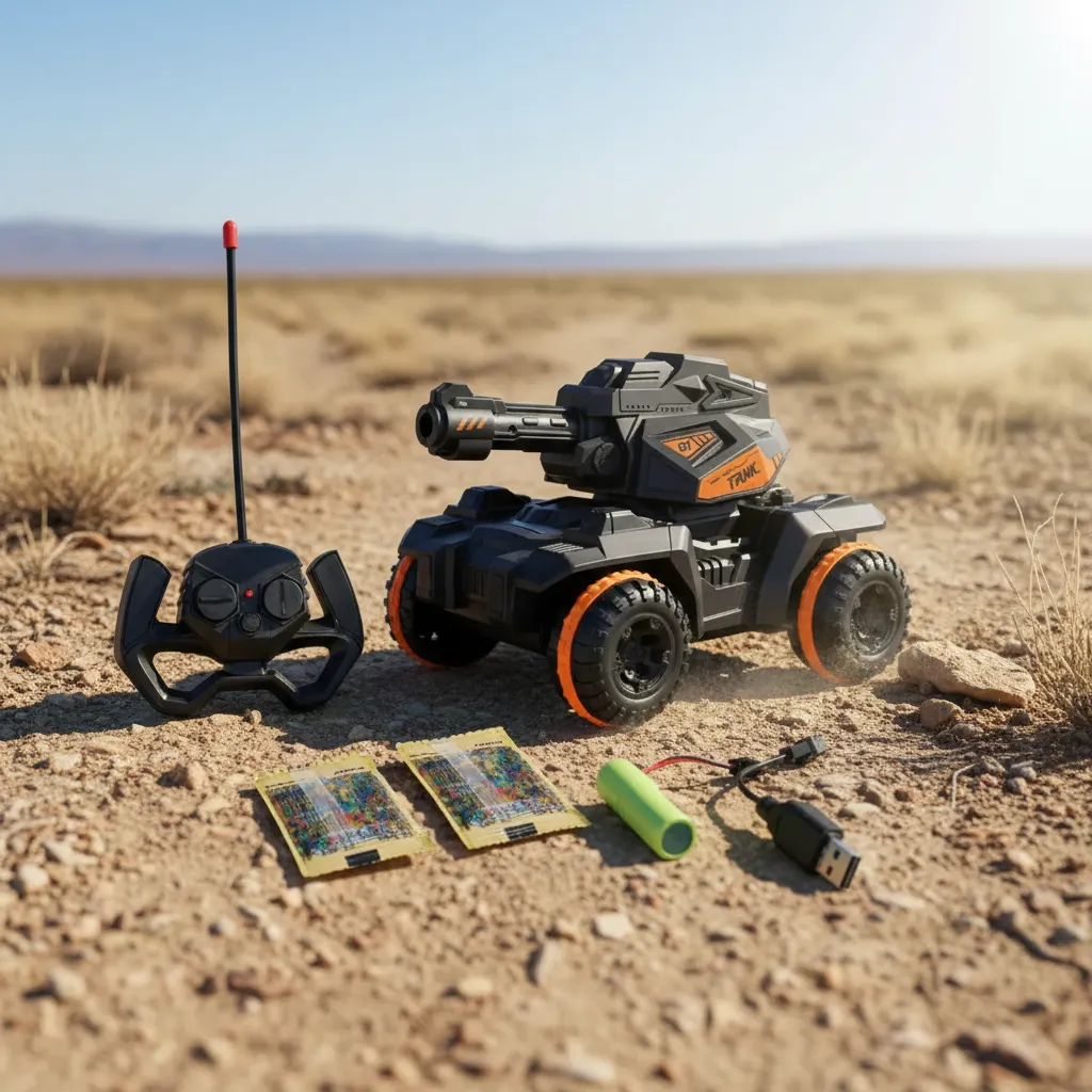 Tanque A Control Remoto Con Cañón Lanzador Bolitas Hidrogel
