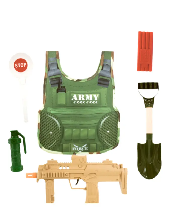 Set De Militar Arma Y Accesorios Juguete Niños 7 Piezas - Imagen 3