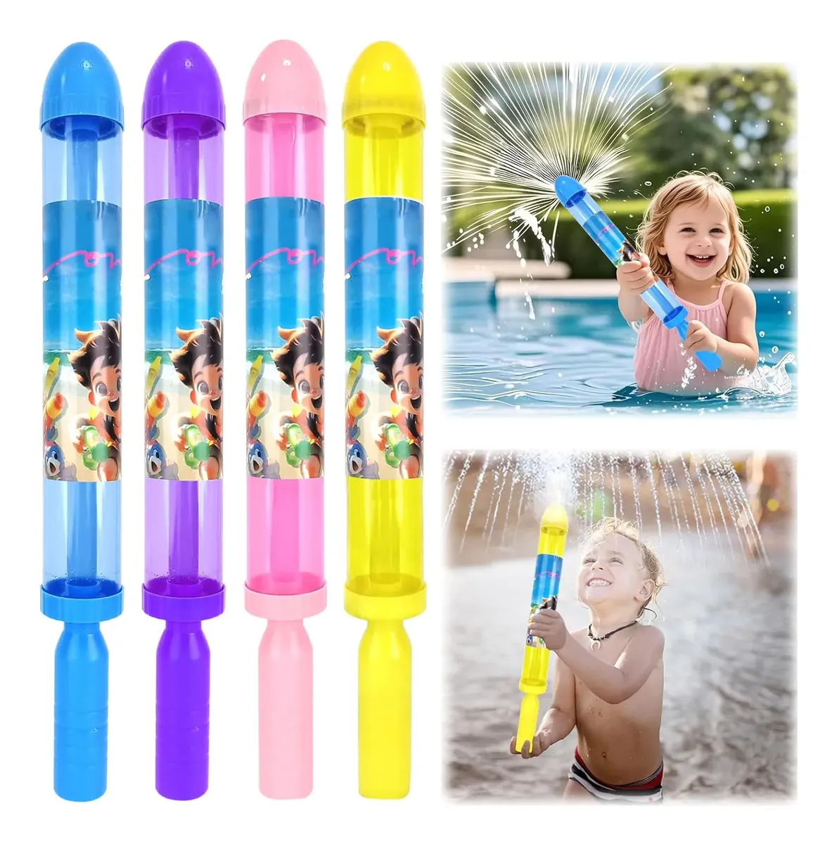 Pistola De Agua Con Rociador Efecto Fuegos Artificiales