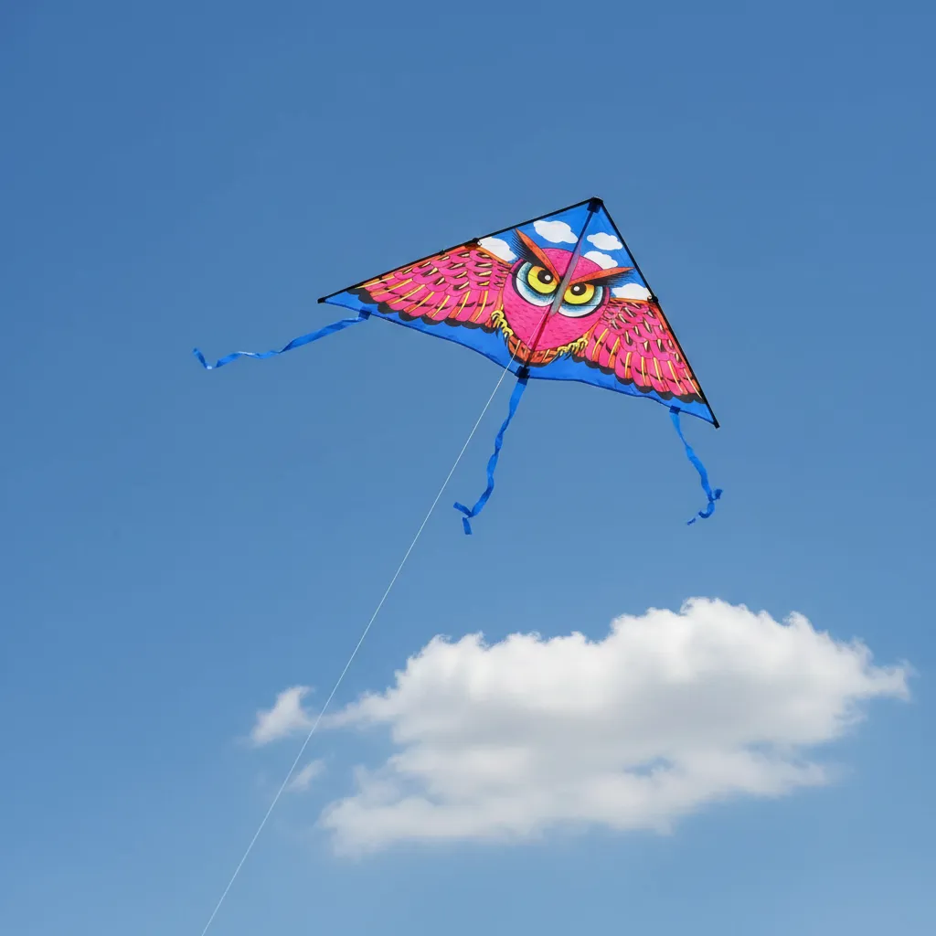 Cometa Barrilete Búho Rosa 105x55cm - Imagen 2
