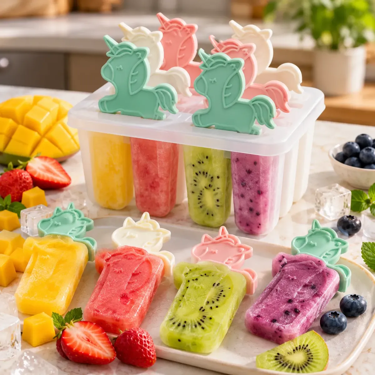 Moldes Para Helados De Unicornio 6 Divisiones