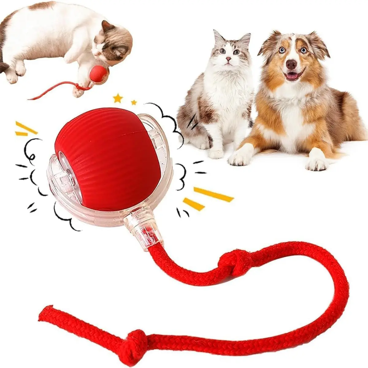 Pelota Interactiva con cuerda y luces