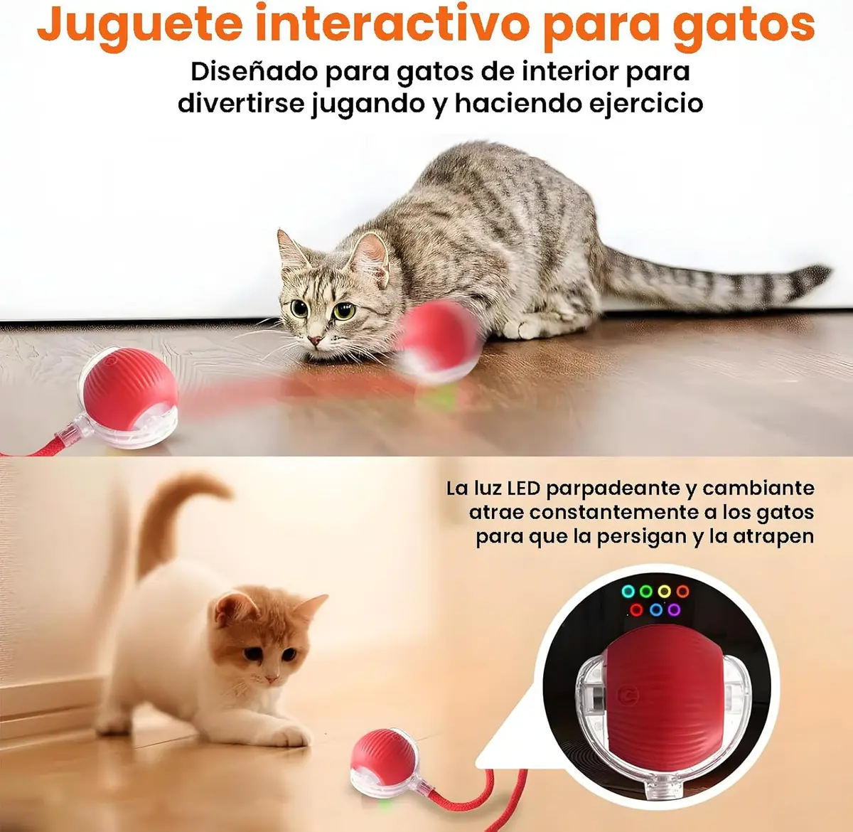 Pelota Interactiva con cuerda y luces - Imagen 6