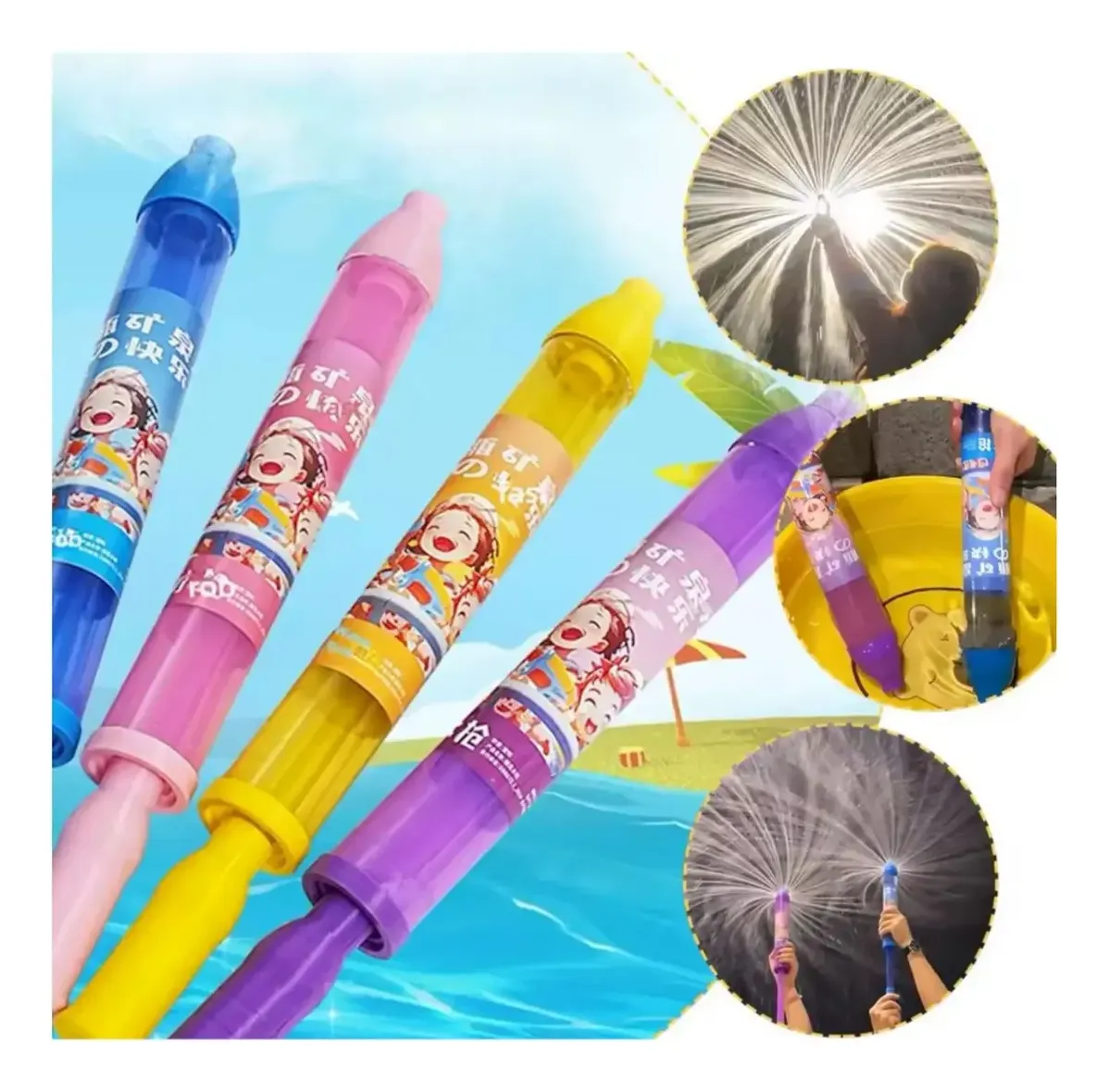 Pistola De Agua Con Rociador Efecto Fuegos Artificiales - Imagen 3