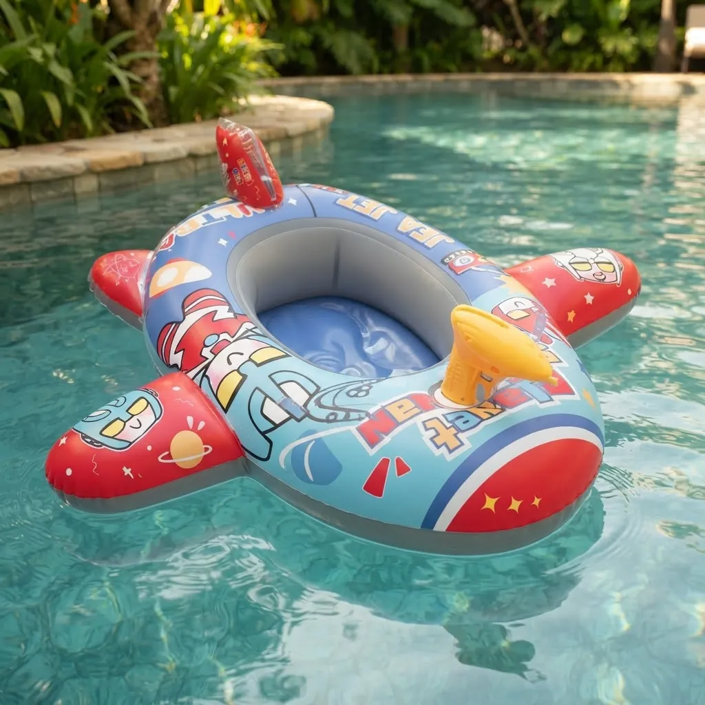 Inflable De Avión Con Volante Y Bocina 90 Cm - Imagen 2